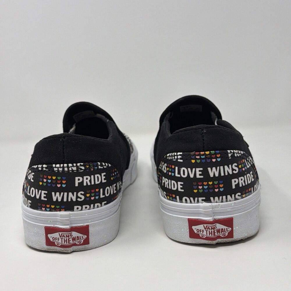 Vans Asher Pride Love Wins Women's Slip-On Shoes Black Multicolor Size 9.5 - Picture 12 of 16